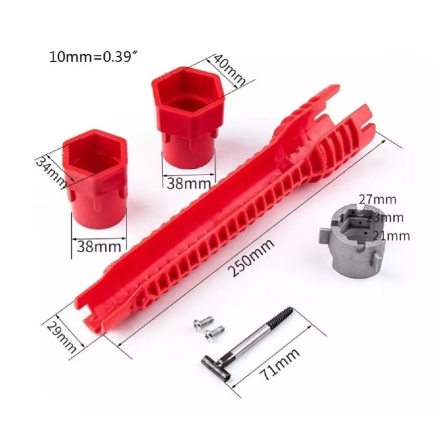 LLAVE MULTIFUNCIONAL DE REPARACIÓN DE LAVABOS Y BAÑOS 8 EN 1 - 4