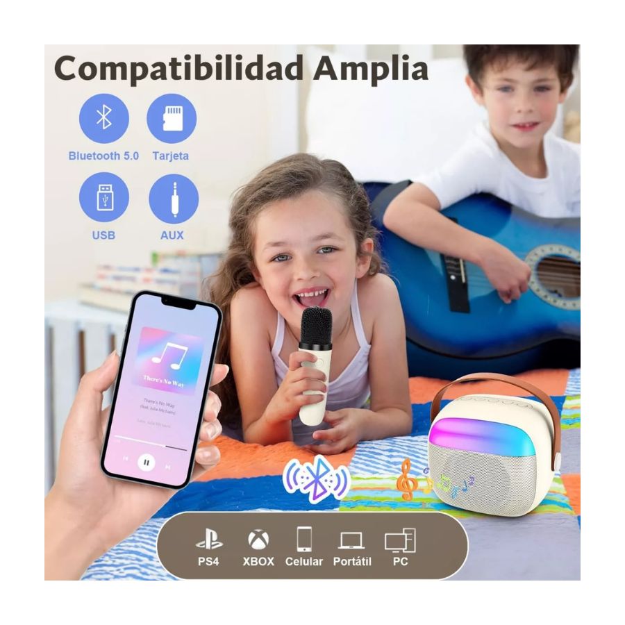 MINI PARLANTE CLICK VENTAS KARAOKE MICRÓFONO PORTÁTIL RECARGABLE SK11 - 5