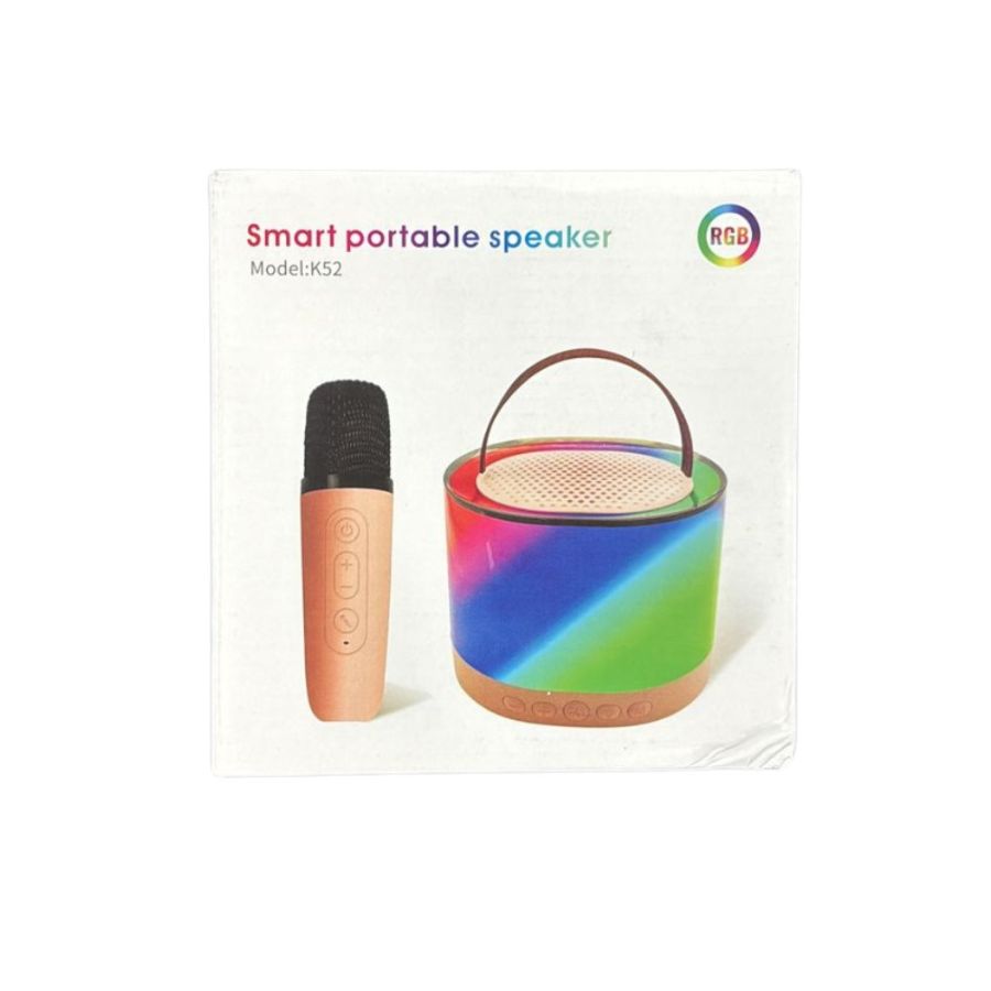 MINI PARLANTE CLICK VENTAS CON MICRÓFONO PORTÁTIL KARAOKE RGB K52 - 4