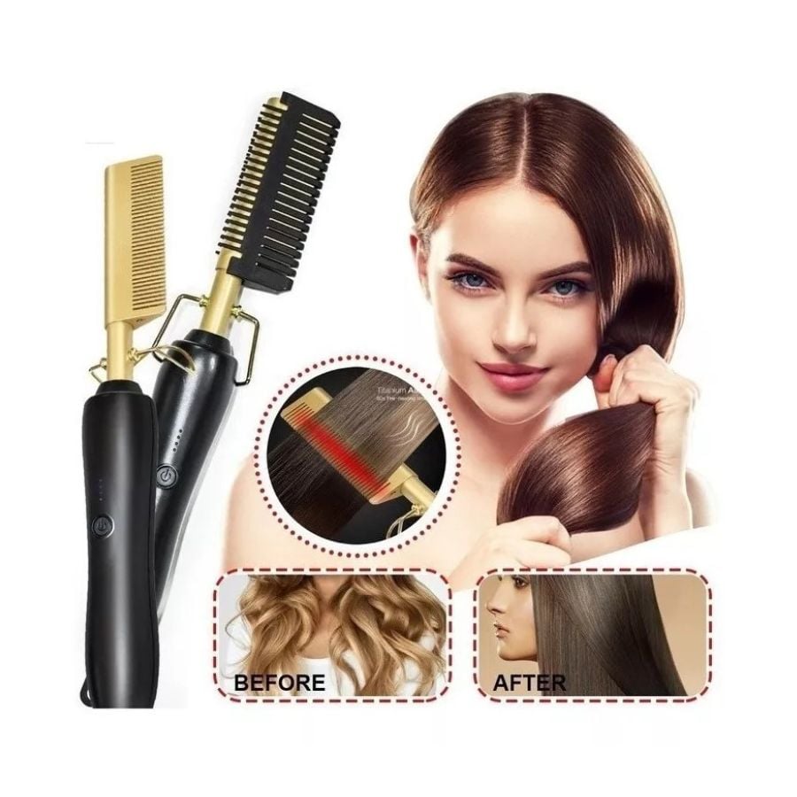 ALISADOR CON PEINE PARA CABELLO ELÉCTRICO PLANCHA MY7364 - 4