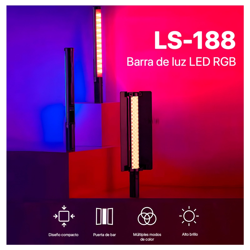 PANEL BARRA DE FOTOGRAFÍA CLICK VENTAS RGB STREAMING CON CONTROL REMOTO - 2