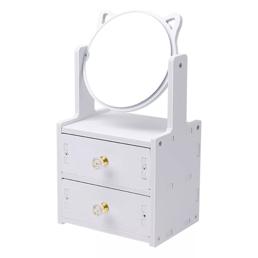 ORGANIZADOR CAJÓN MAQUILLAJE CON ESPEJO 2 CAJONES - 1