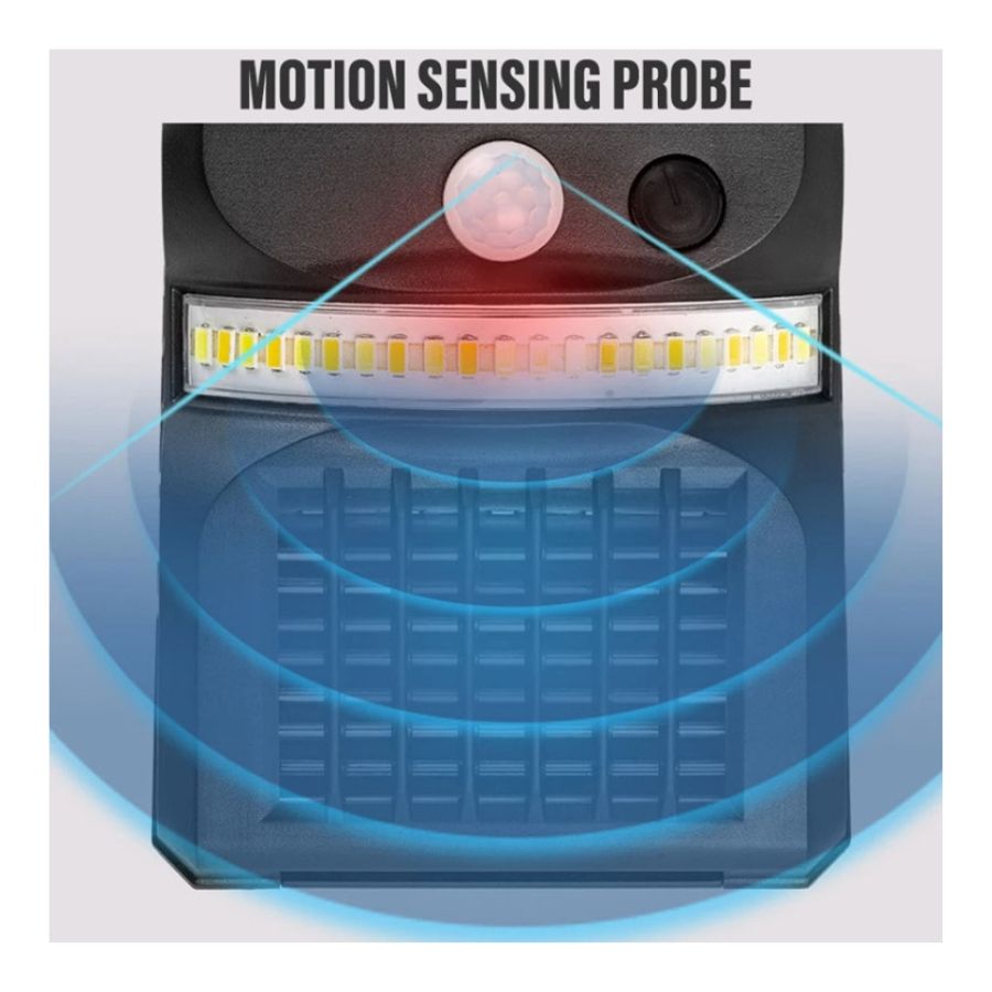 APLIQUE SOLAR MATA MOSQUITOS LED SENSOR INTELIGENTE W7912 - 4