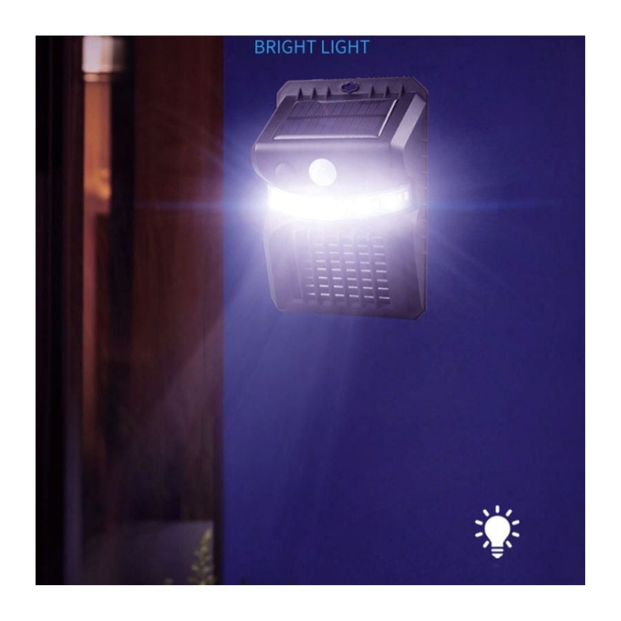 APLIQUE SOLAR MATA MOSQUITOS LED SENSOR INTELIGENTE W7912 - 5
