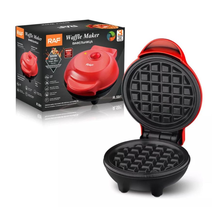 MINI WAFLERA MAQUINA PARA HACER WAFFLES R591 500W - 4