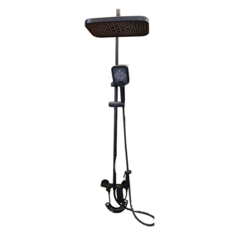 COLUMNA DUCHA CLICK VENTAS NEGRO 4 FUNCIONES CUADRADA CON BIDET MODERNA - 2