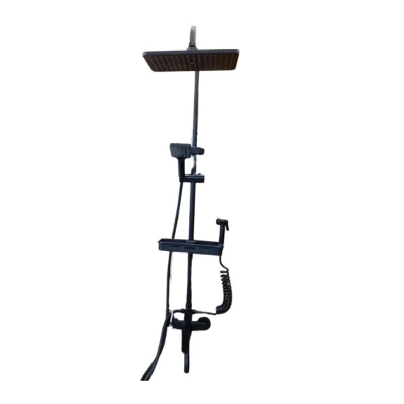 COLUMNA DUCHA CLICK VENTAS NEGRO 4 FUNCIONES CUADRADA CON REPISA BIDET - 2