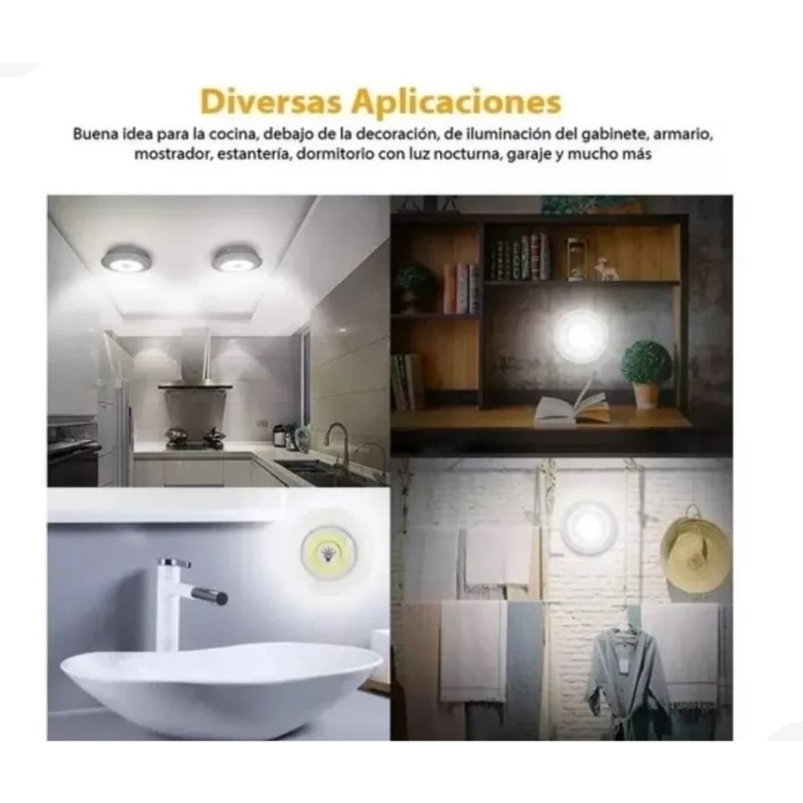 LAMPARA LUZ LED CON IMAN VELADOR LUZ DE EMERGENCIA DIMMER - 3