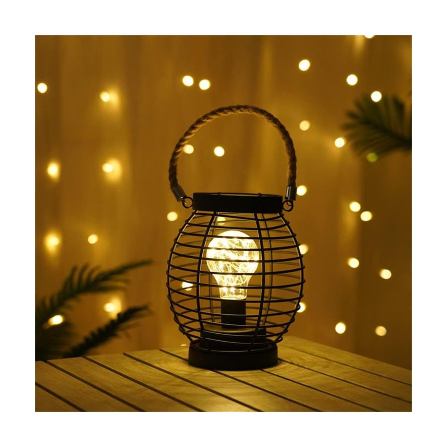 LAMPARA COLGANTE FIERRO LUZ LED DECORATIVA PORTÁTIL - 4