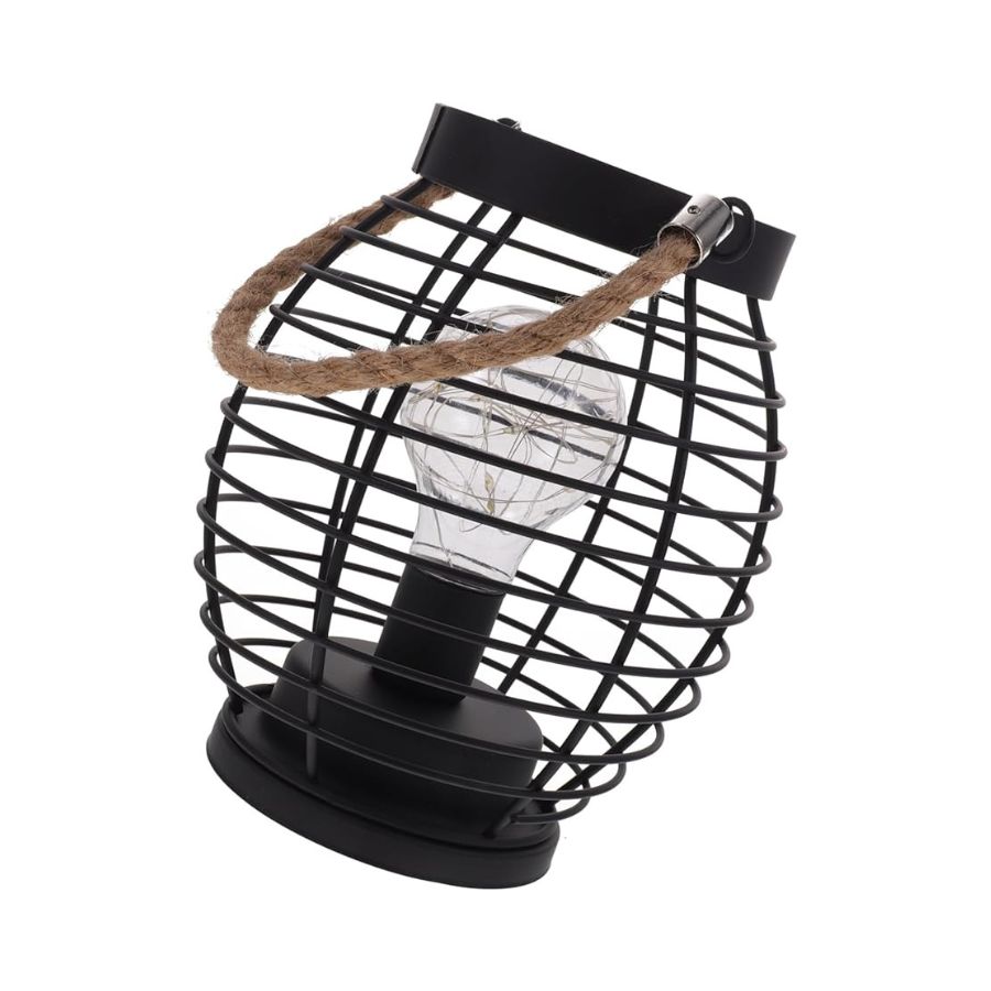 LAMPARA COLGANTE FIERRO LUZ LED DECORATIVA PORTÁTIL - 5