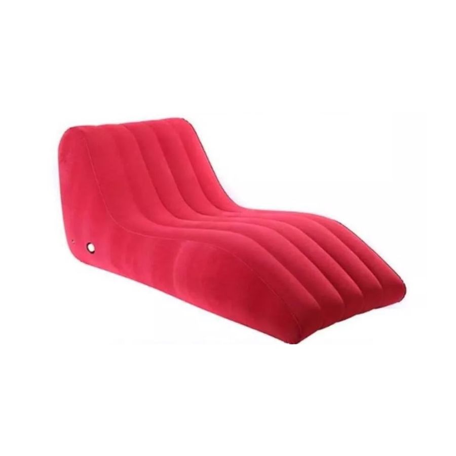 SOFÁ CLICK VENTAS INFLABLE ROJO SILLON SILLA PUFF CAMA LOUNGE PLEGABLE - 1