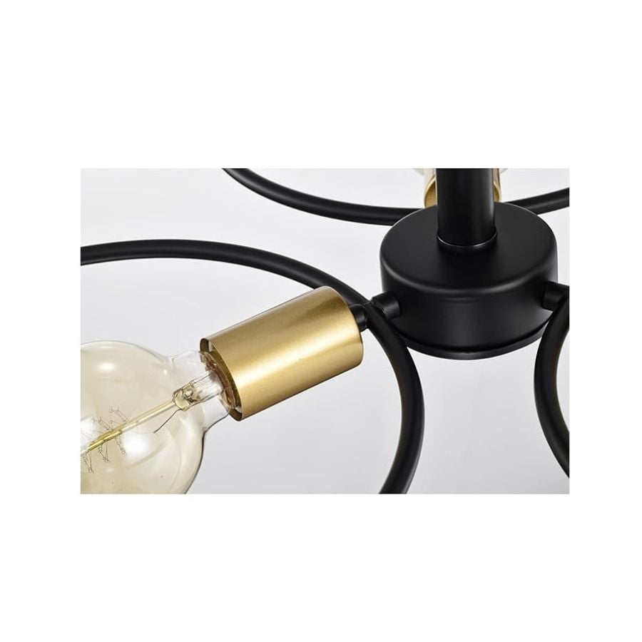 LAMPARA COLGANTE DE TECHO 3 FOCOS VINTAGE SEMIEMPOTRADA - 2