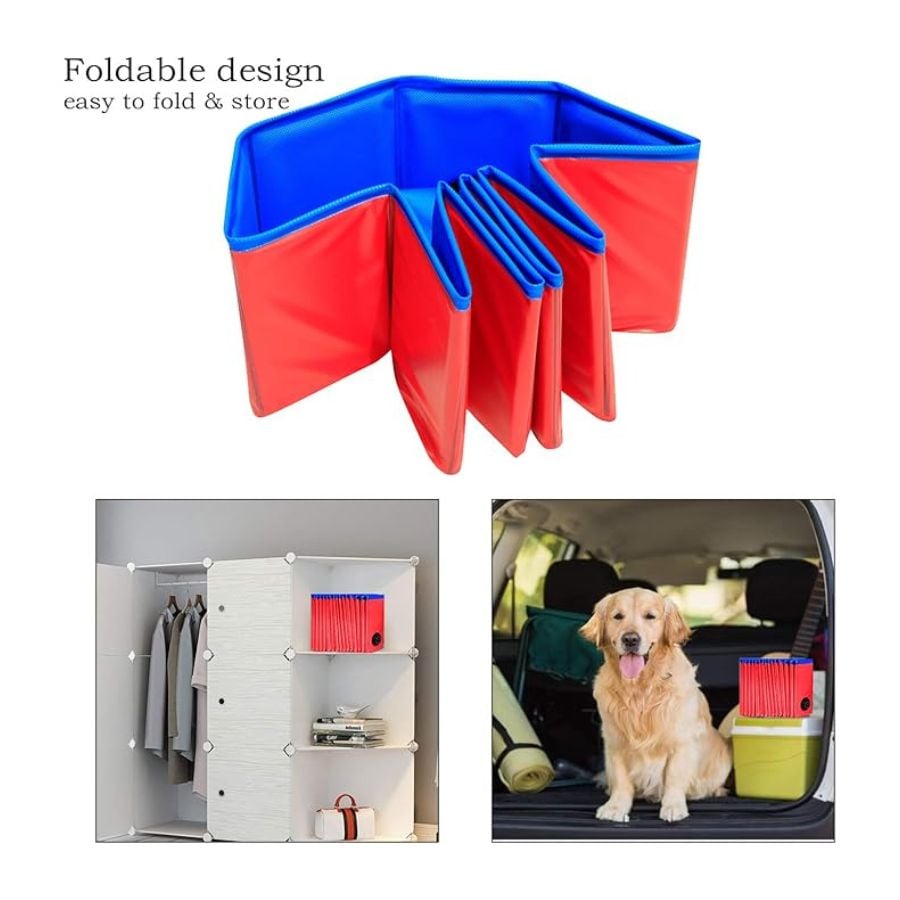 PISCINA CLICK VENTAS PLEGABLE PARA PERRO MASCOTAS VERANO 80X20 CM - 3