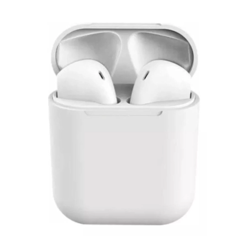AUDÍFONOS INALÁMBRICOS WIRELESS 5.0 I12 TWS BLANCO BLUETOOTH - 1