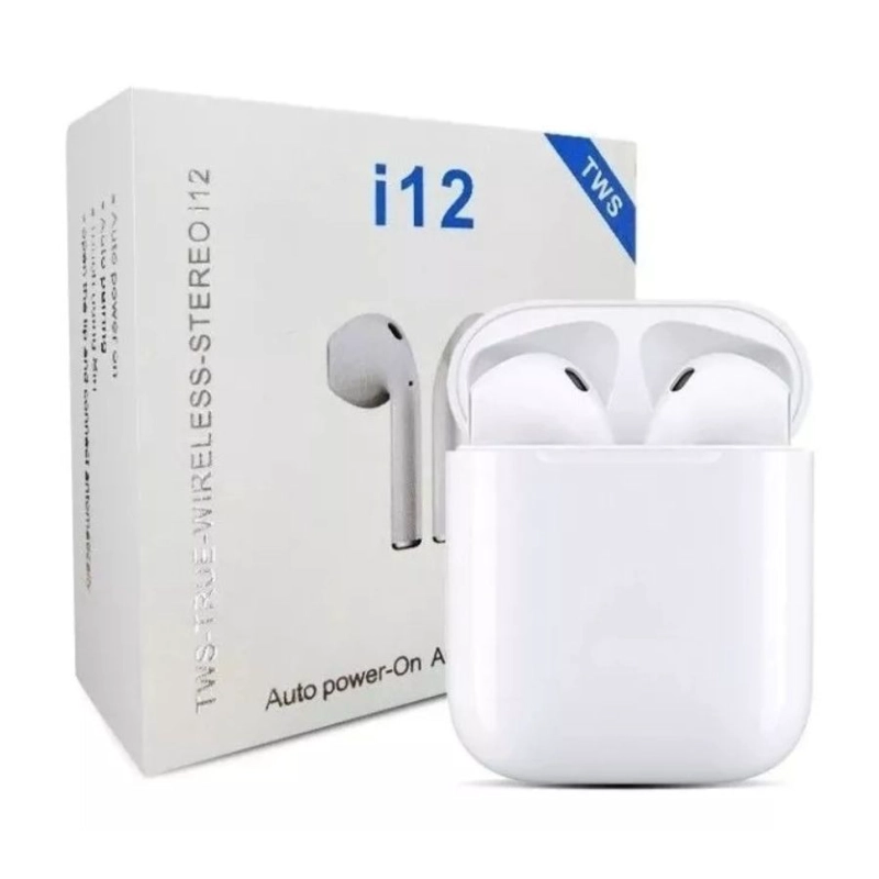 AUDÍFONOS INALÁMBRICOS WIRELESS 5.0 I12 TWS BLANCO BLUETOOTH - 3