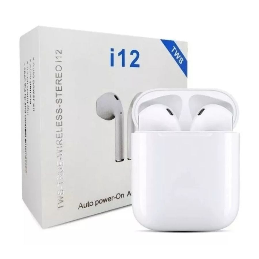 AUDÍFONOS INALÁMBRICOS WIRELESS 5.0 I12 TWS BLANCO BLUETOOTH - 3