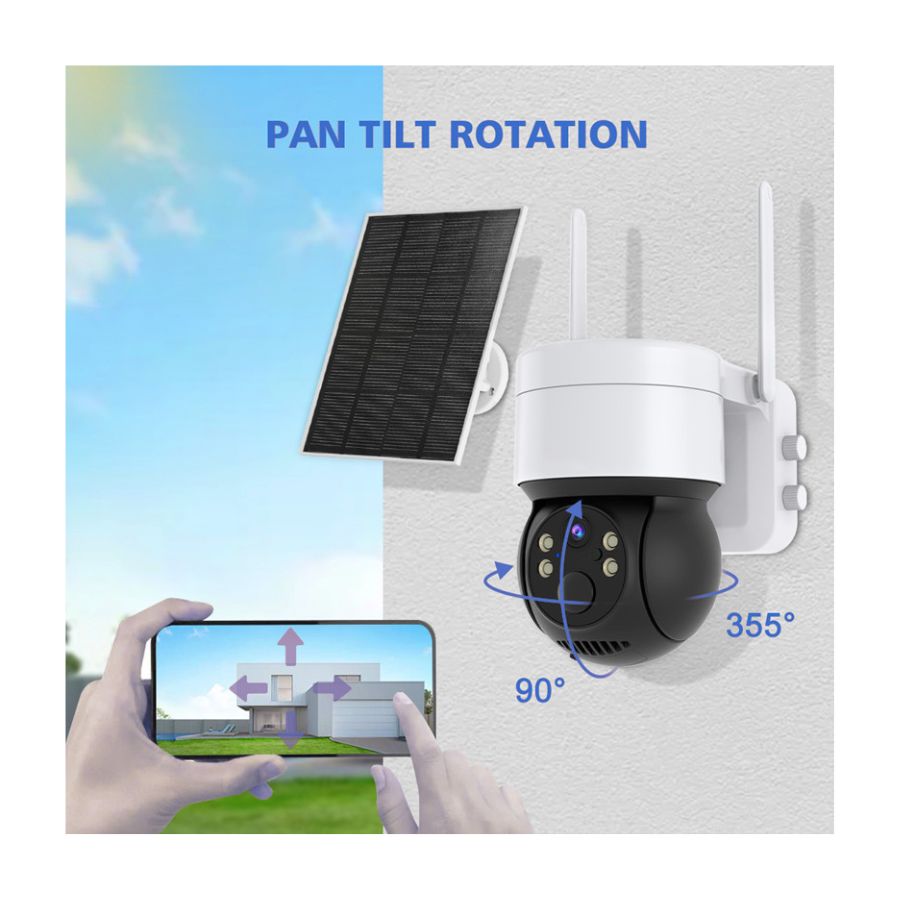 CÁMARA CLICK VENTAS PACK X2 SOLAR INTELIGENTE VISION NOCTURNA PTZ - 4