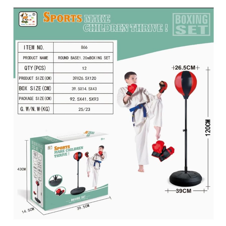SET BOXING CLICK VENTAS NEGRO BOXEO GUANTES DE BOX PARA NIÑOS - 3