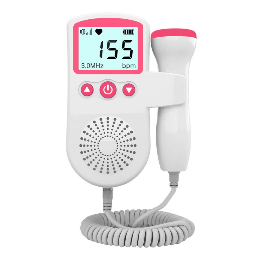 MONITOR CLICK VENTAS FRECUENCIA CARDIACA LATIDOS FETALES BEBÉ ROSADO - 1