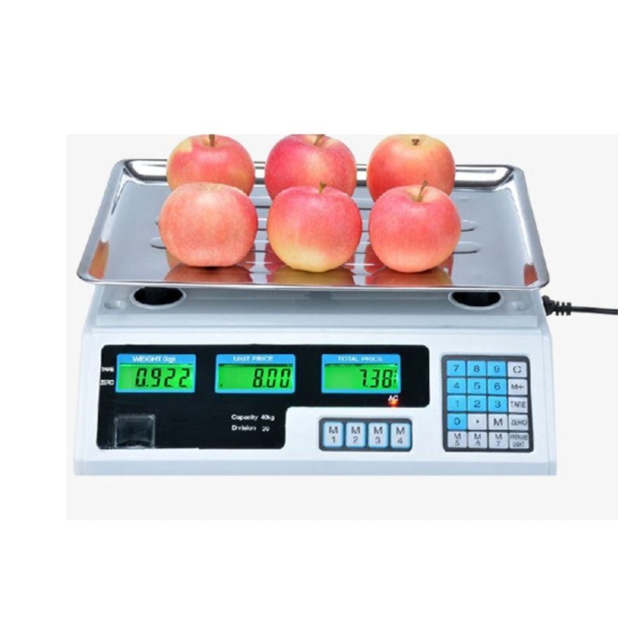 PESA DIGITAL 40KG 220V SOBREMESA BÁSCULA COMERCIAL GRANDE - 1
