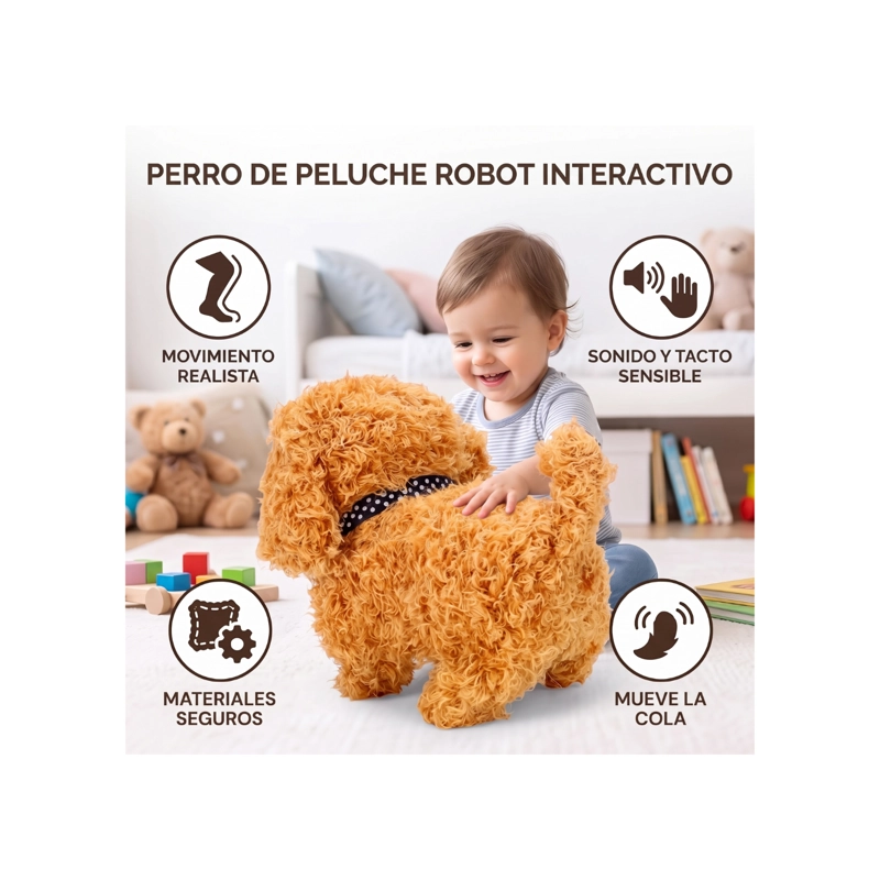 PELUCHE CLICK VENTAS PERRO LADRA CAMINA MOVIMIENTO MASCOTA JUGUETE - 6