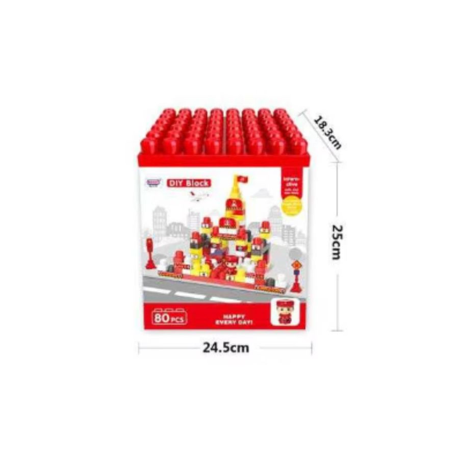 BLOQUES DE JUGUETE CLICK VENTAS ROJO DIVERTIDOS CONSTRUCCION 80 PIEZAS - 2