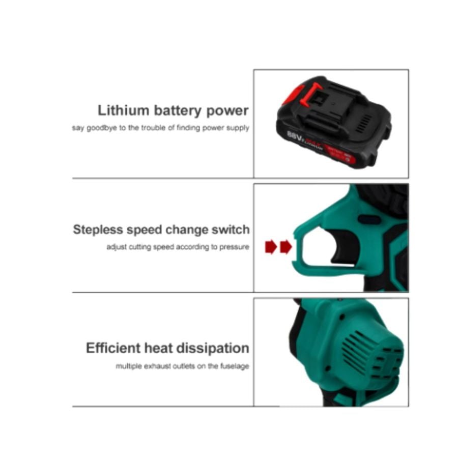 MINI MOTO SIERRA ELÉCTRICO RECARGABLE PORTATIL INALÁMBRICA - 2