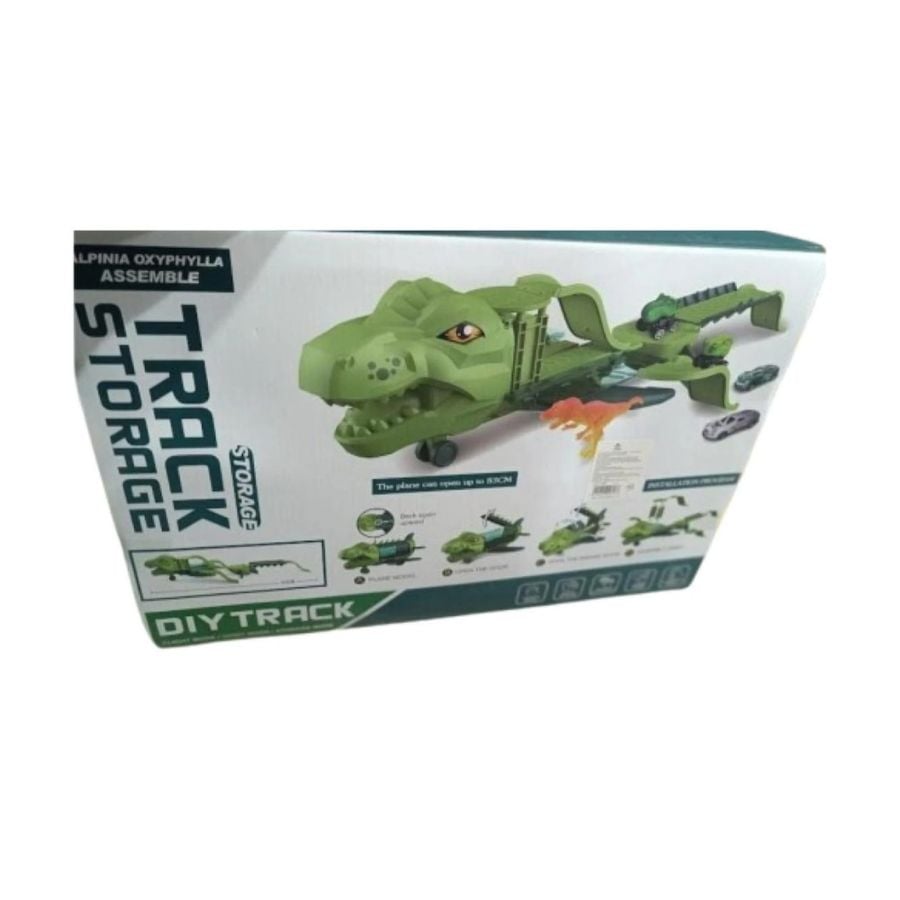 PISTA CLICK VENTAS DINOSAURIO TRACK STORAGE CARROS CONVERTIBLE AVION NIÑO - 1