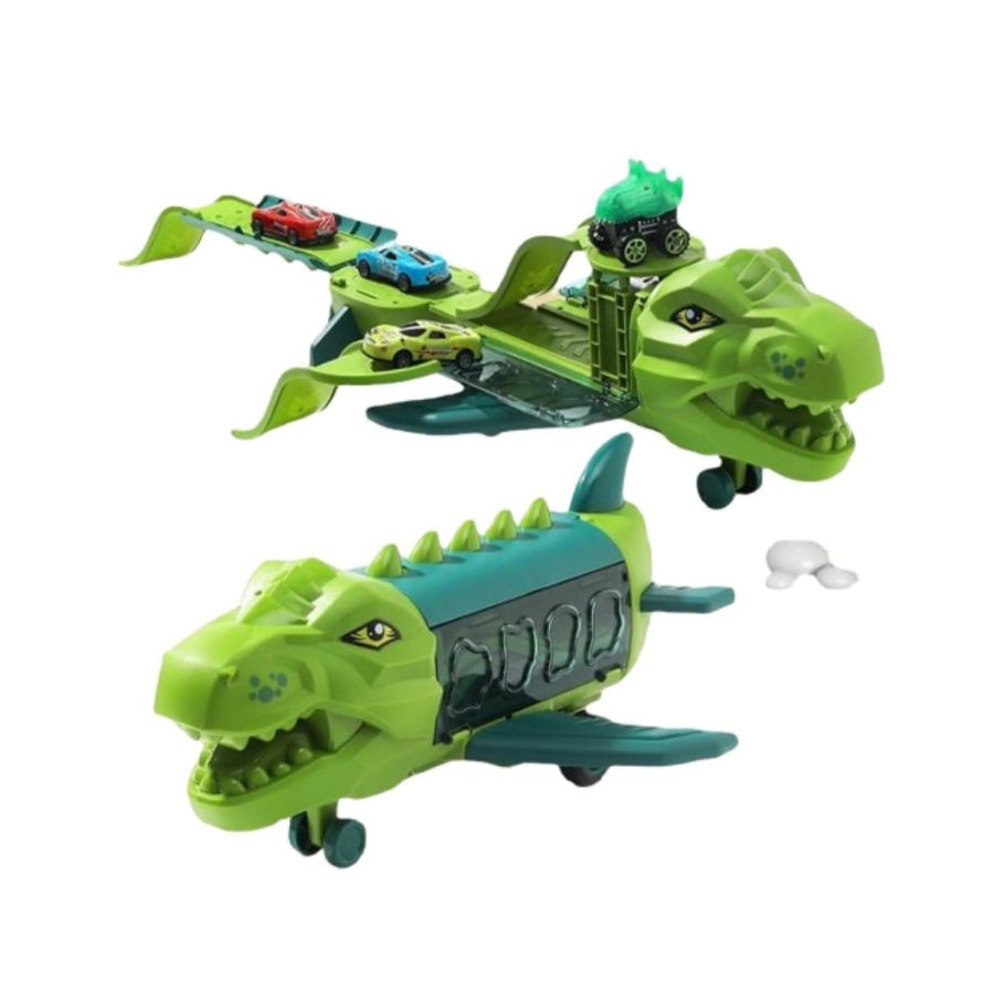 PISTA CLICK VENTAS DINOSAURIO TRACK STORAGE CARROS CONVERTIBLE AVION NIÑO - 2