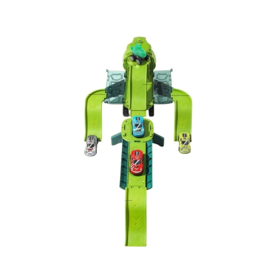 PISTA CLICK VENTAS DINOSAURIO TRACK STORAGE CARROS CONVERTIBLE AVION NIÑO - 3