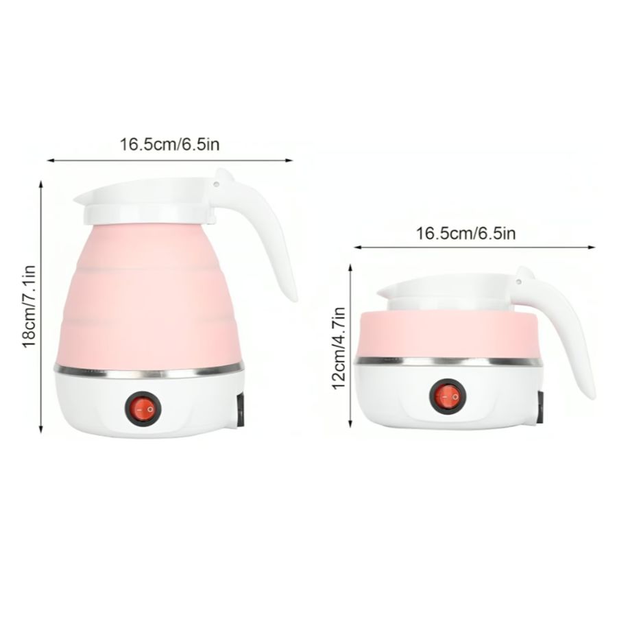 CALENTADOR ELECTRICO PLEGABLE PORTABLE HERVIDOR VIAJE ROSA - 3
