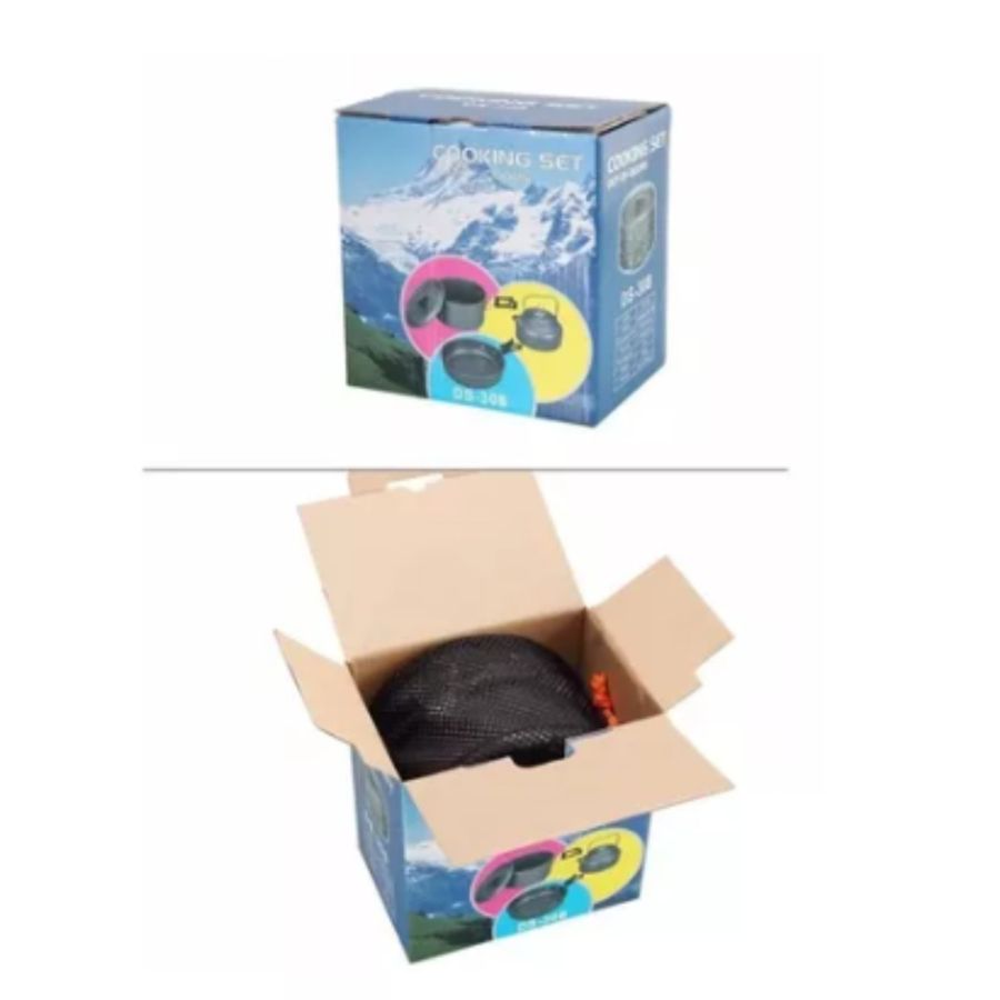 SET OLLAS OUTDOOR CAMPING COCINILLA UTENSILIOS DS-308 - 3