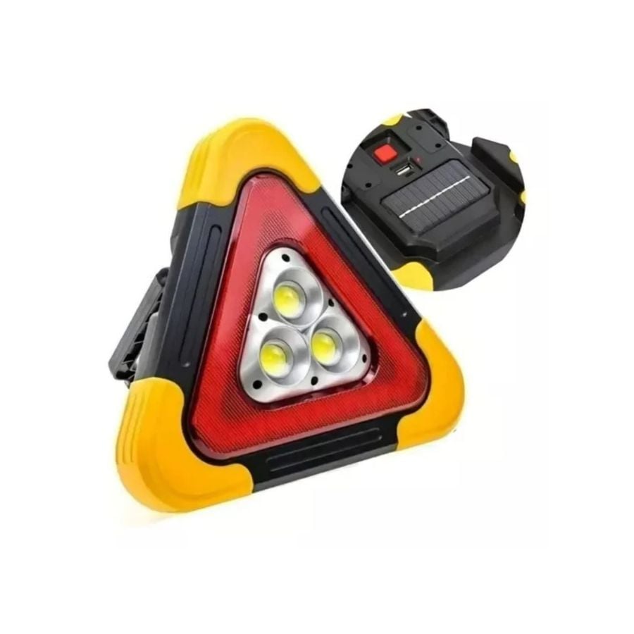 LUZ EMERGENCIA TRIANGULO LED RECARGABLE SOLAR - 3