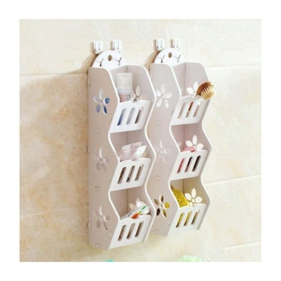 ESTANTE FLOTANTE 3 NIVELES PARED BAÑO DORMITORIO COCINA 45CM - 3