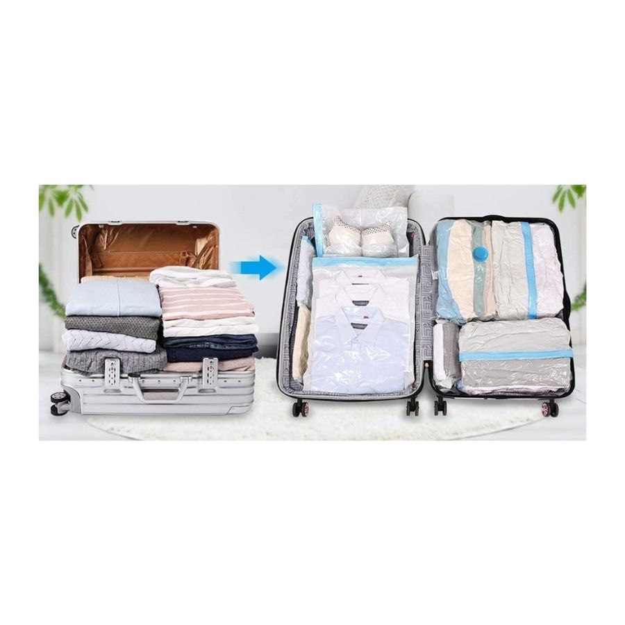 BOLSA CLICK VENTAS PACK X5 AL VACIO ROPA CLOSET SALVA ESPACIO 80X110CM - 2