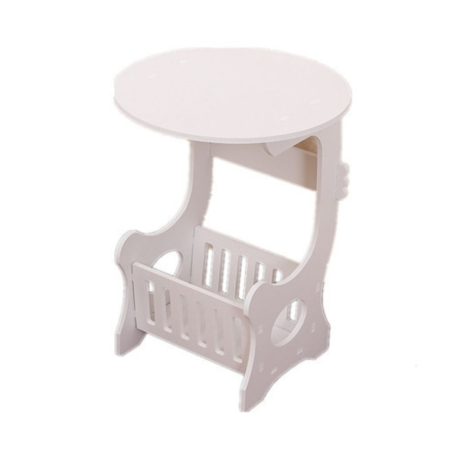MESA AUXILIAR CLICK VENTAS DORMITORIO LIVING CON CESTA REVISTERA MULTIUSO - 4