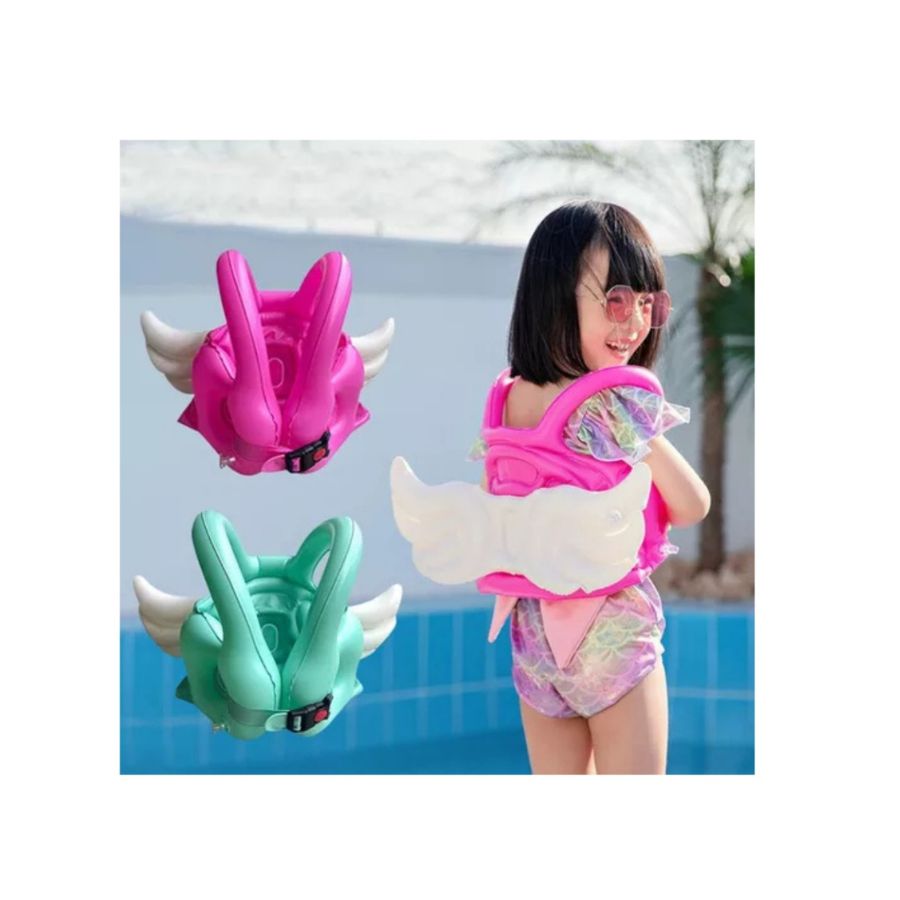FLOTADOR CHALECO SALVAVIDAS ALAS ROSADO PARA NIÑOS - 2