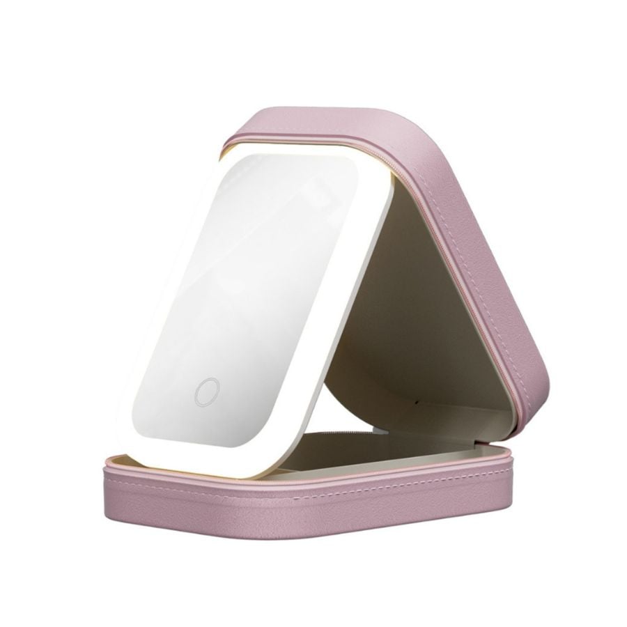 MINI ESTUCHE DE MAQUILLAJE CON LUZ LED FÁCIL TRANSPORTAR,USB - 1
