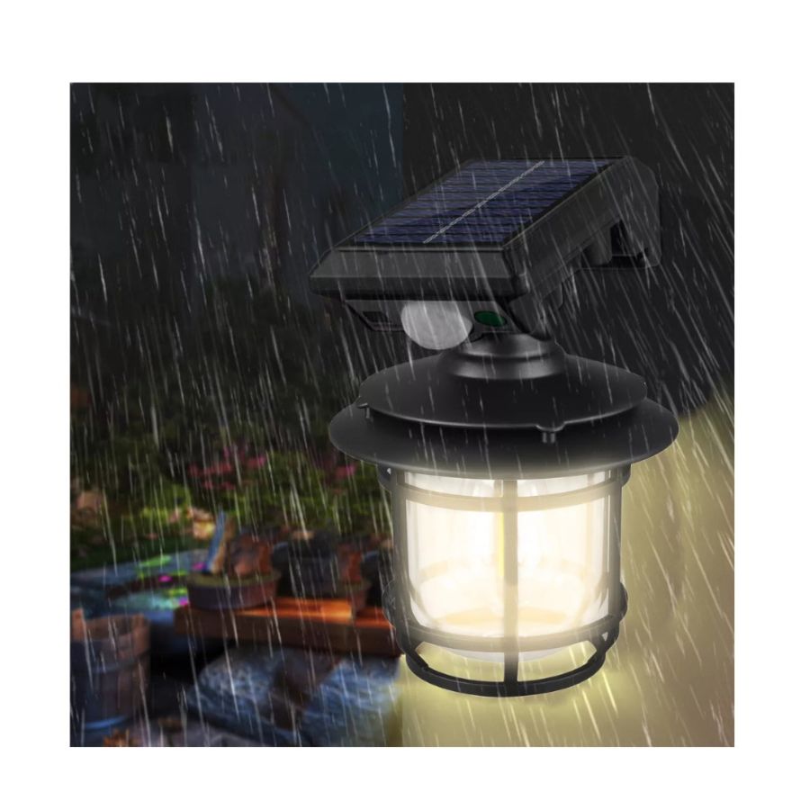LÁMPARA CLICK VENTAS EXTERIOR JARDIN IMPERMEABLE SENSOR MOVIMIENTO NEGRO - 2