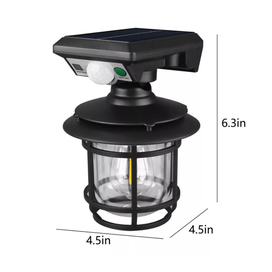 LÁMPARA CLICK VENTAS EXTERIOR JARDIN IMPERMEABLE SENSOR MOVIMIENTO NEGRO - 4