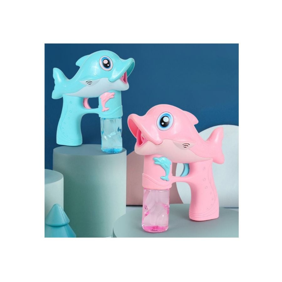 JUGUETE PISTOLA ELÉCTRICA DELFÍN BURBUJAS NIÑOS ROSA - 2