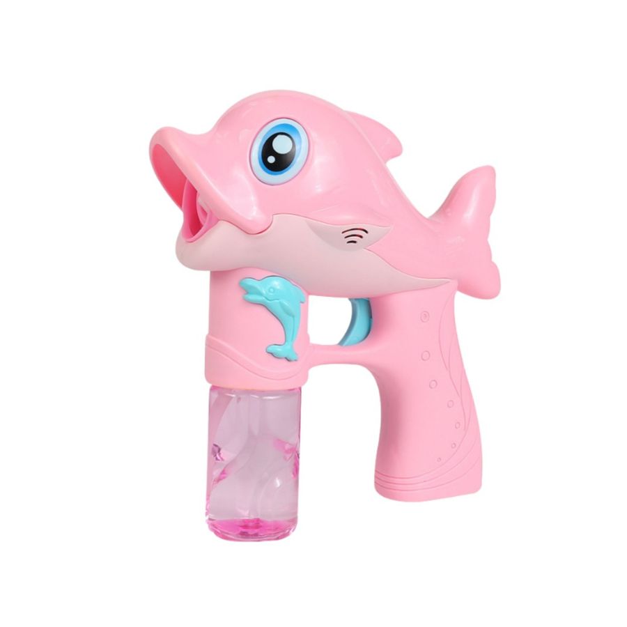 JUGUETE PISTOLA ELÉCTRICA DELFÍN BURBUJAS NIÑOS ROSA - 3