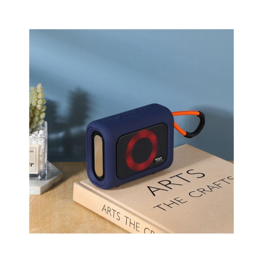 MINI PARLANTE RECARGABLE CON BLUETOOTH Y LUZ LED AZUL - 2