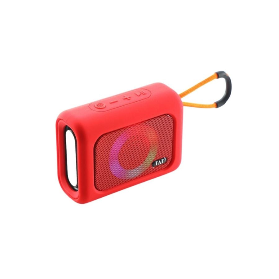 MINI PARLANTE RECARGABLE CON BLUETOOTH Y LUZ LED ROJO - 1