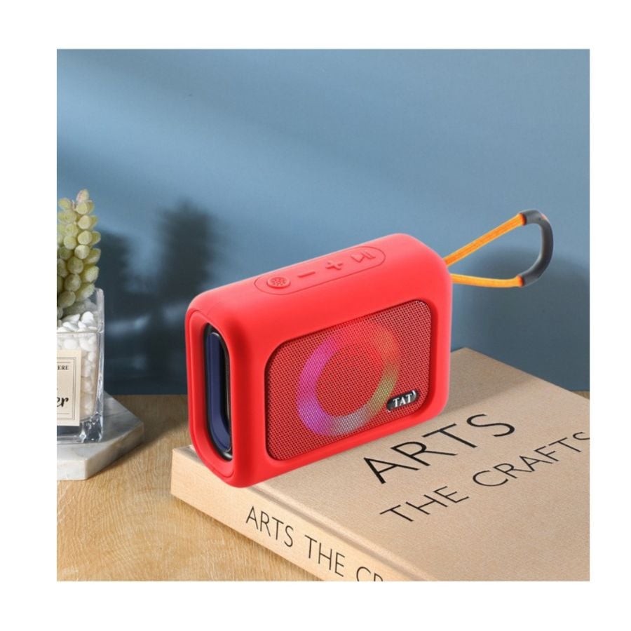 MINI PARLANTE RECARGABLE CON BLUETOOTH Y LUZ LED ROJO - 2