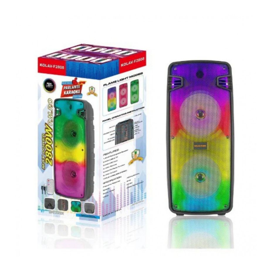 PARLANTE BLUETOOTH CON LUCES LED 2800W MAX POWER - 4