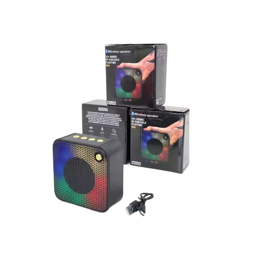 MINI PARLANTE ALTAVOZ PORTÁTIL CON MICRÓFONO NEGRO - 2