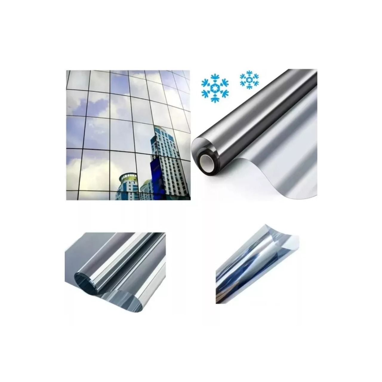 LÁMINA CLICK VENTAS PACK 5 ESPEJADAS PRIVACIDAD VENTANA EFECTO ESPEJO 1MX60CM PLATEADO - 2