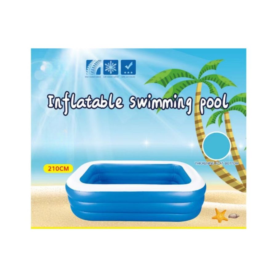 PISCINA INFLABLE CLICK VENTAS 3 ANILLOS RECTANGULAR 210X140X60CM - 3