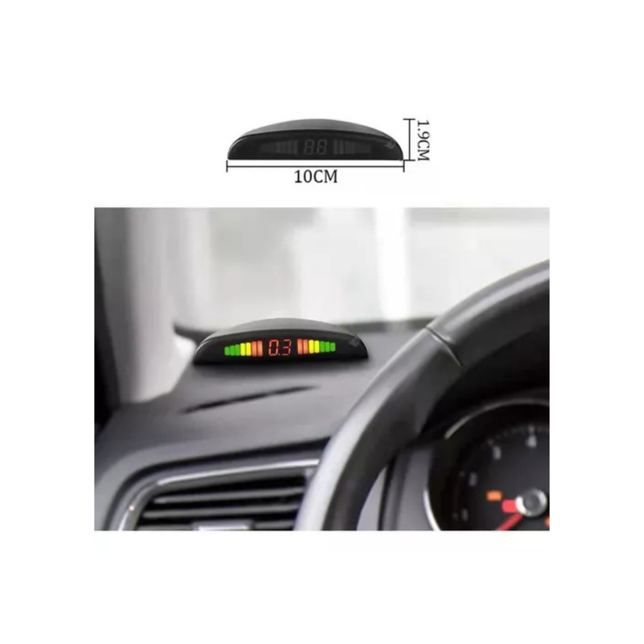 KIT SENSOR RETROCESO PARA AUTOMÓVILES SET 4 SENSORES NEGRO - 2